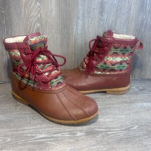 Pendleton Woolen Mills Duck Boots | Fleece-Lined Winter Snow Boots | Size 8